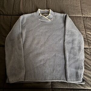 Woolrich Men's Heather Gray Ribbed Crewneck Sweater